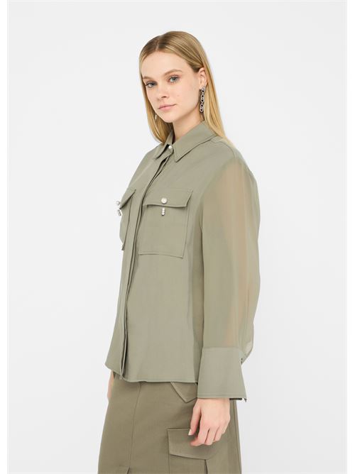 giacca overshirt in gabardina Liu Jo | CF5221T011A.X0707
